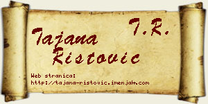 Tajana Ristović vizit kartica